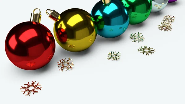 La palla di Natale rendering 3d per il contenuto delle vacanze — Foto Stock