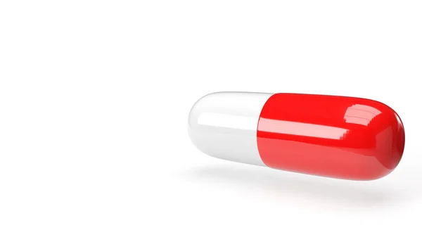 Die Rot Weiße Kapsel Rendering Für Medizinische Inhalte — Stockfoto