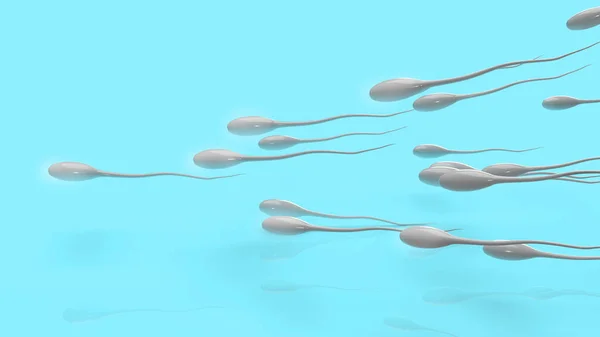 Den Sperm Blå Bakgrund För Sci Innehåll Rendering — Stockfoto