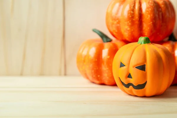 Zucca Jack Lanterna Legno Contenuto Halloween — Foto Stock