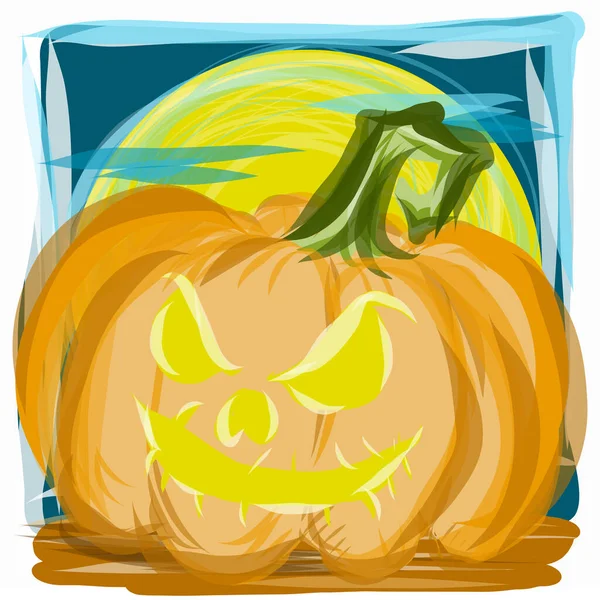 Dýňový Jack Lucerna Vektor Pro Obsah Halloween — Stockový vektor