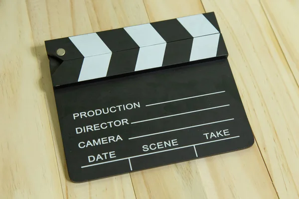 Movie Slate Wood Movie Content — Stock Photo, Image