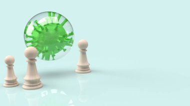 Salgın içeriği için baloncuktaki virüs 3D oluşturma.