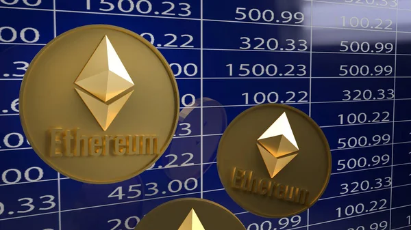 Şifreli Para Içeriği Için Ethereum Madeni Para Şeması Oluşturma — Stok fotoğraf