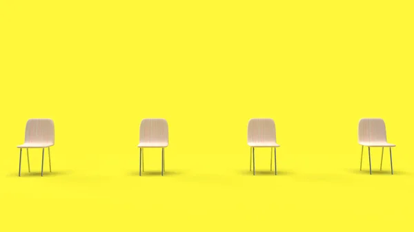 stock image The Chair distance for social distancing content 3d rendering