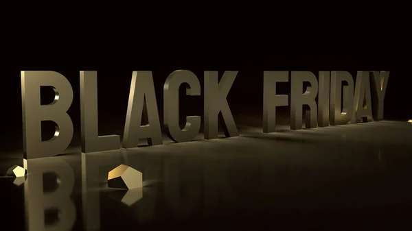 Die Black Friday Gold Text Auf Schwarzem Hintergrund Für Shopping — Stockfoto