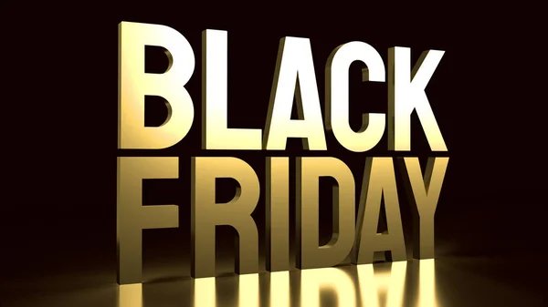 Der Goldene Black Friday Text Auf Schwarzem Hintergrund Für Feiertagseinkäufe — Stockfoto