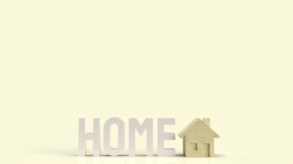 Home Wood Toy Text Property Content Rendering — Stock Photo, Image