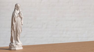 Din için Bakire Meryem ya da Tatil Konsepti 3D Hazırlama.