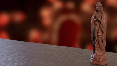 Din için Bakire Meryem ya da Tatil Konsepti 3D Hazırlama.