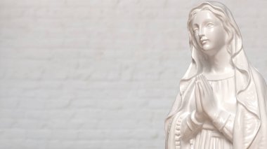 Din için Bakire Meryem ya da Tatil Konsepti 3D Hazırlama.