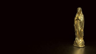 Din için Bakire Meryem ya da Tatil Konsepti 3D Hazırlama.