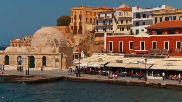 Gamla stan i Chania, Kreta, Grekland — Stockvideo