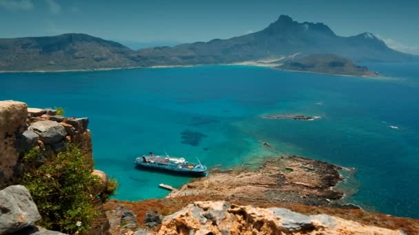 Isla Gramvousa en Creta, Grecia — Vídeos de Stock