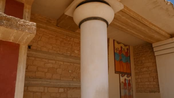 Palacio minoico de Knossos, Heraklion, Creta, Grecia — Vídeo de stock