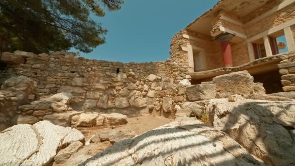 ミノア クノッソス宮殿、イラクリオン、クレタ島、ギリシャ — ストック動画