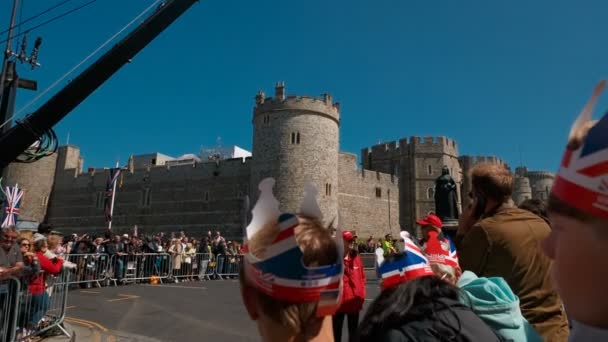 Windsor Castle, Berkshire, England, Storbritannien — Stockvideo