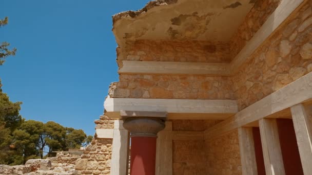 Minoan Palace of Knossos, Heraklion, Crete, Greece — Stock Video