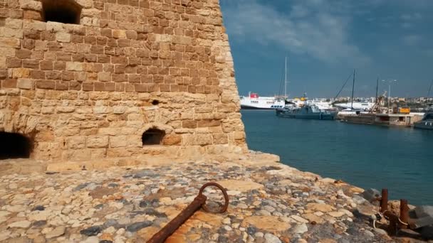 Fortaleza de Koules em Heraklion, Creta, Grecia — Vídeo de Stock