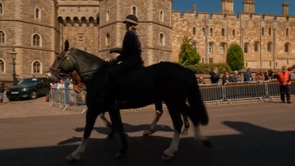 Windsor Castle, Berkshire, Engeland, Uk — Stockvideo