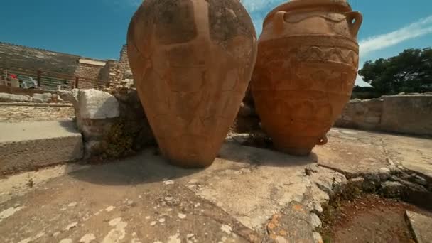 Minoiska palatset i Knossos, Heraklion, Kreta, Grekland — Stockvideo