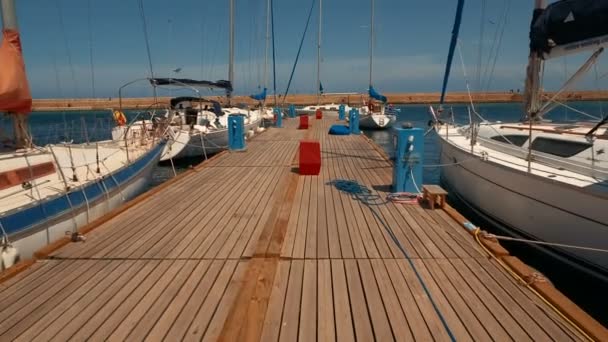 Chania Promenade, Crete, Yunanistan — Stok video