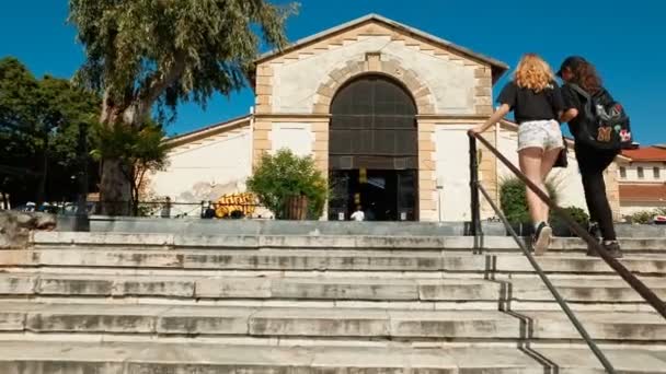 Mercado Ágora em Chania, Creta, Grécia — Vídeo de Stock