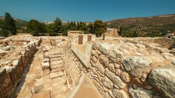 Minoan Palace of Knossos, Heraklion, Crete, Greece — Stock Video