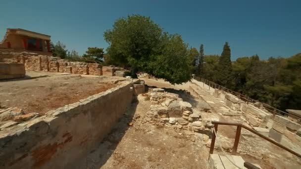 Minos Palace Knossos, Heraklion, Girit, Yunanistan — Stok video