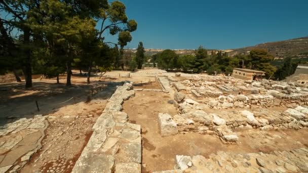 Palacio minoico de Knossos, Heraklion, Creta, Grecia — Vídeo de stock