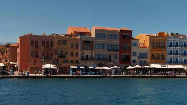 Casco antiguo de Chania, Creta, Grecia — Vídeo de stock