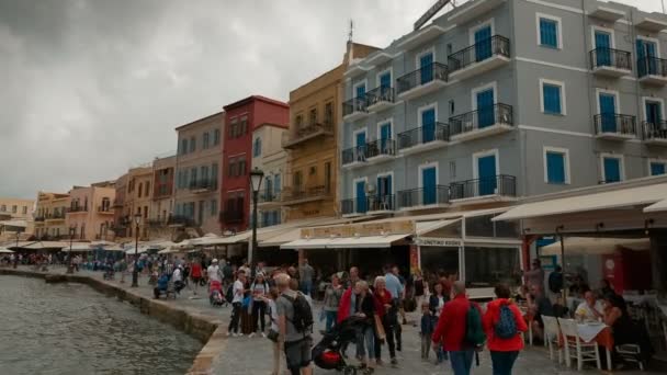 Chania Old Town, Crete, Yunanistan — Stok video