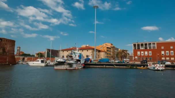 Livorno, Toscane, Italië — Stockvideo