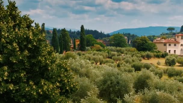 Toskanische Landschaft, Florenz, Italien — Stockvideo