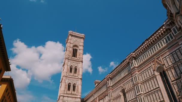 Giottos 钟楼, 佛罗伦萨, 托斯卡纳, 意大利 — 图库视频影像