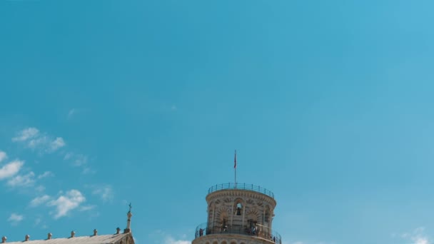 Torre inclinada de Pisa, Toscana, Itália — Vídeo de Stock