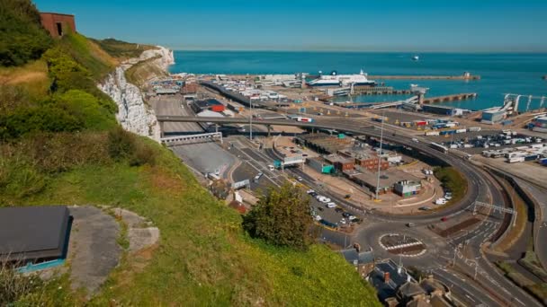 Dover, Kent, İngiltere, İngiltere'de bağlantı noktası — Stok video