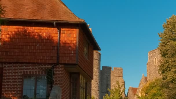 Pov Zastřelil Pomalu Odhalují Fort Westgate Středověkého Města Canterbury Kent — Stock video