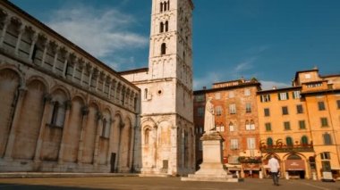 Piazza San Michele, Lucca, Toskana, İtalya