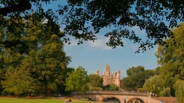 Kings College, Cambridge, Anglie, Velká Británie — Stock video