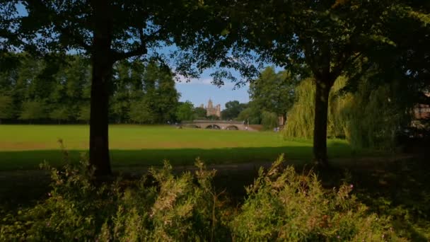 Wide Angle Shot Kings College Constituent College University Cambridge England — Stock Video