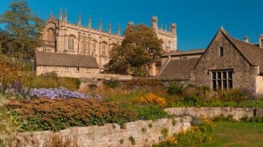 Oxford, 2018 - yaklaşık Christ Church, Oxford Üniversitesi, İngiltere, Birleşik Krallık, İngilizce konuşan dünyadaki en eski Üniversitesi kurucu kolejleri güzel bahçeye detaylı çekim