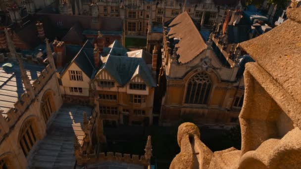 Vista Aérea Brasenose College Uma Das Faculdades Constituintes Universidade Oxford — Vídeo de Stock