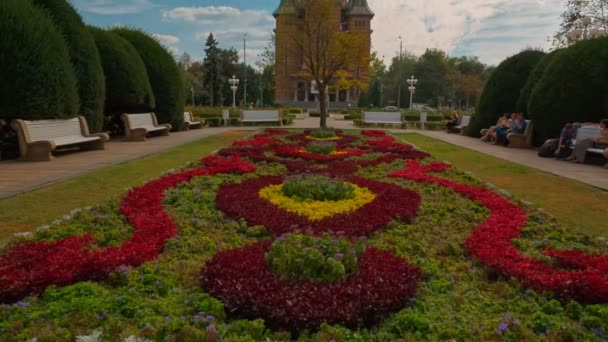 Timisoara 2017 Yaklaşık Ortaçağ Şehir Timisoara Önemli Büyükşehir Katedral Içinde — Stok video