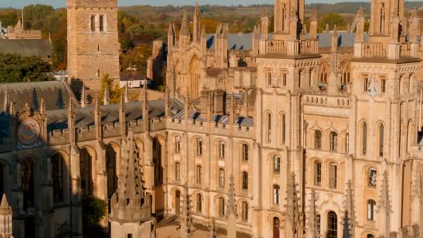 Oxford Circa 2018 Fotografía Cinematográfica Del All Souls College Colegio — Vídeos de Stock