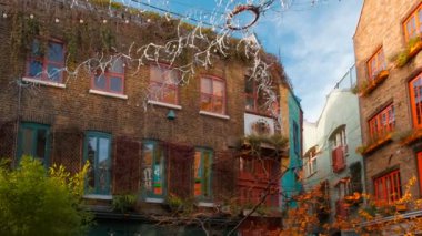 Londra, geniş atış Londra, İngiltere, İngiltere'de güzel Neals Yard bloğunun kurulması 2018 - yaklaşık. Neals Bahçe Covent Garden küçük bir sokakta olduğunu