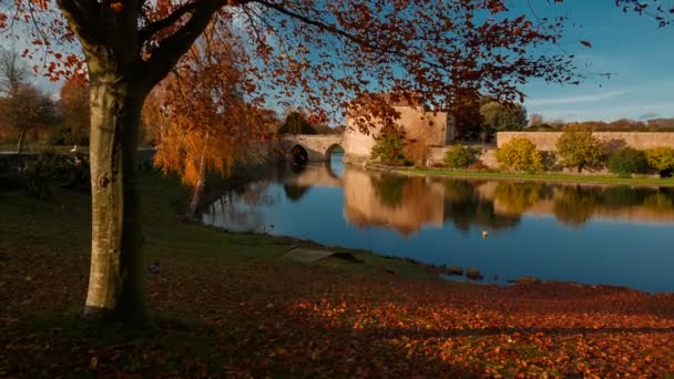 Kent England Por Volta 2018 Ampla Imagem Castelo Medieval Leeds — Vídeo de Stock