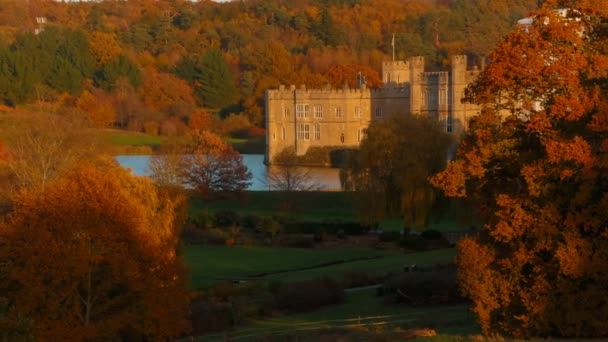 Kent Inghilterra Circa 2018 Scena Panoramica Tramonto Del Castello Medievale — Video Stock