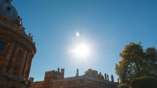 Oxford Por Volta 2018 Pov Cinemático Direção Radcliffe Camera Edifício — Vídeo de Stock