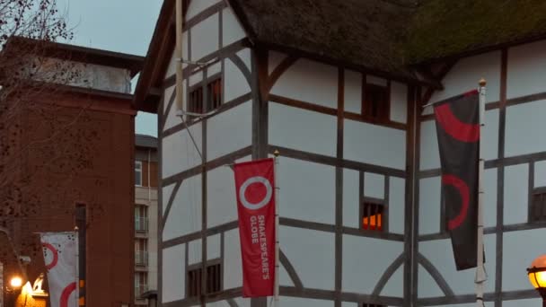 Shakespeare Globe Theater, Londen, Engeland, Uk — Stockvideo